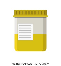 Recipiente de urina ilustrado em vetor sobre fundo