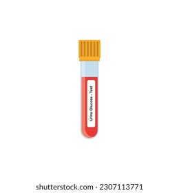 Urine Glucose Test Concept Design. Vector Illustration.