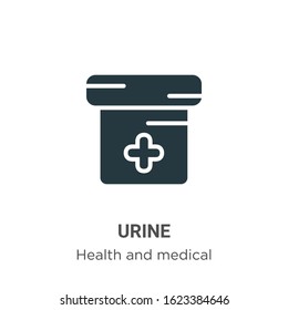 Urine glyph icon vector on white background. Flat vector urine icon symbol sign from modern health and medical collection for mobile concept and web apps design.