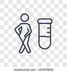 Urine icon. Trendy linear Urine logo concept on transparent background from Health and Medical collection