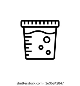 Urine icon vector in linear, outline style isolated on white background, Vector icon eps 10