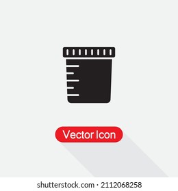 Urine Icon,Jar for Analysis Icon Vector Illustration Eps10