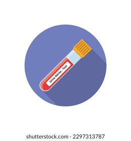 Urine Nitrite Blood Test Concept Design. Vector Illustration.	
