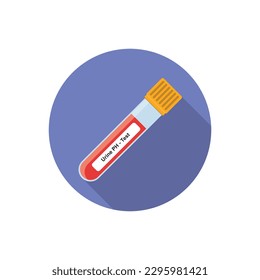 Diseño del concepto de prueba de PH en orina. Ilustración vectorial.	