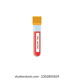 Urine PH Test Concept Design. Vector Illustration.	