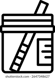 Urinprobe Symbol Illustration Design mit Umriss, dies nicht aus einer KI-Generation gemacht
