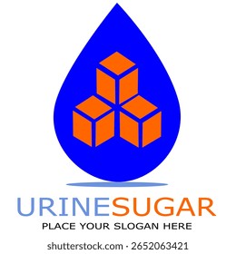 Plantilla de logotipo de Vector de azúcar en orina