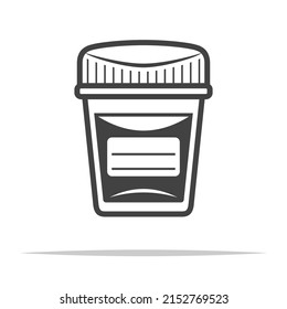 Urine Test Cup Icon Vector Isolated