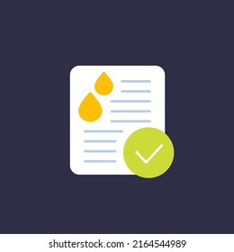 Urine Test Icon With A Check Mark