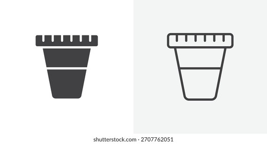 Urine test icon. collection of editable stroke line and solid flat styles.