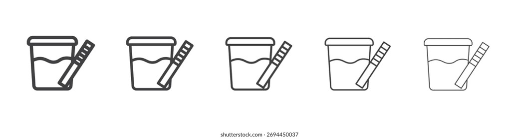Design, Logo, App, UI für Urin-Testsymbole. Vektorgrafik, EPS