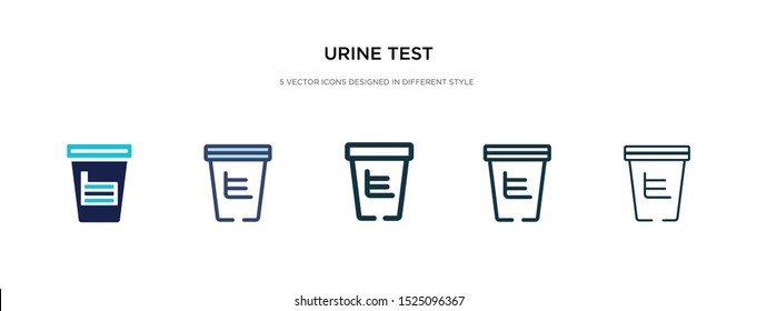 urine test icon in different style vector illustration. two colored and black urine test vector icons designed in filled, outline, line and stroke style can be used for web, mobile, ui
