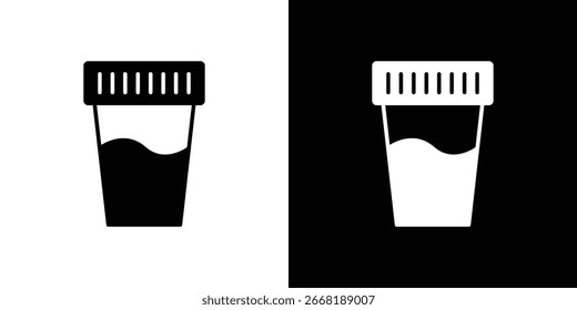 Ilustración del icono de la prueba de orina en estilo plano. color de la Plantilla del icono editable.
