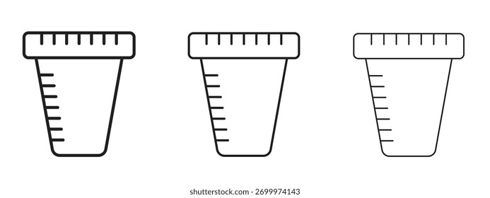 Urine test icon linear style sign for mobile concept and web design.