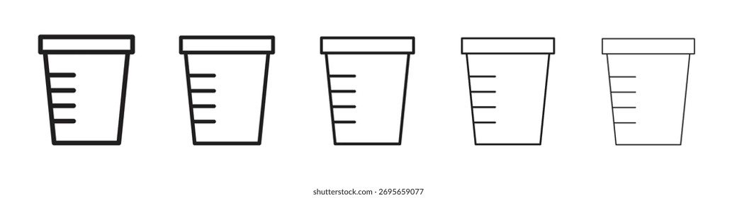 Urine test icon logo set concept stock vector illustration.