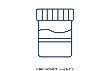 Urine test icon. Medical testing and diagnostics usage. Vector illustration