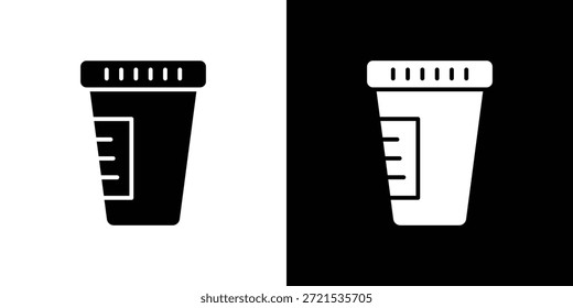 Urin-Test-Symbol Silhouette Vektor flache Illustration Design Pack.