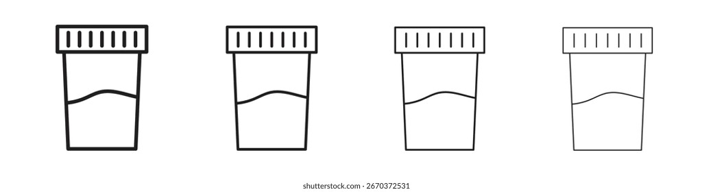 Urine test icon simple black vectors pack. Design infographic element