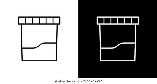 Urine test icon. Thin linear web icons