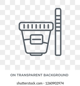 urine test icon. Trendy flat vector urine test icon on transparent background from General collection. High quality filled urine test symbol use for web and mobile