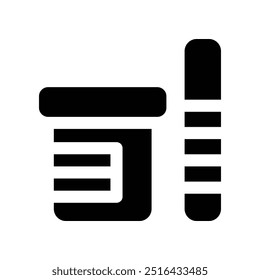 Icono de prueba de orina. Icono de glifo de Vector para su Sitio web, móvil, presentación y diseño de logotipo.