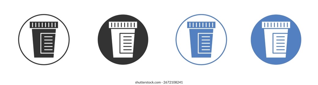 Urine test icon. Vector illustration, flat design.