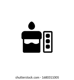 Urine Test Laboratory Icon, Logo, Vector