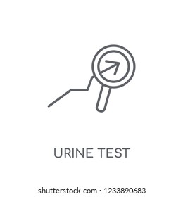 urine test linear icon. Modern outline urine test logo concept on white background from General collection. Suitable for use on web apps, mobile apps and print media.