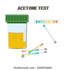 Urine Test Strip Or Dipstick Test Used To Determine Pathological Changes In A Patient Urine Sample. The Test Read Result In 60 To 120 Seconds After Immersed Strip In Urine Specimen. Selective Focus.