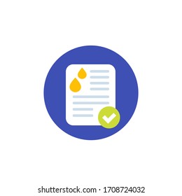 Urintest, Vektorillustration-Flachsymbol