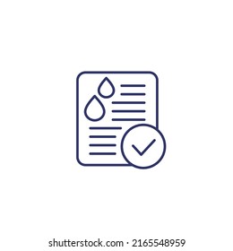 Urine Test, Vector Line Icon