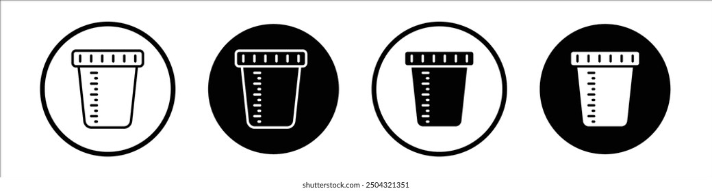 Conjunto de íconos de Vector de orina con estilo relleno y delineado en negro.