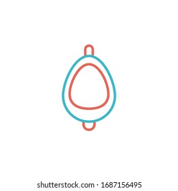 Icono de urinoir ilustración vectorial. Icono de urinoir con dos colores