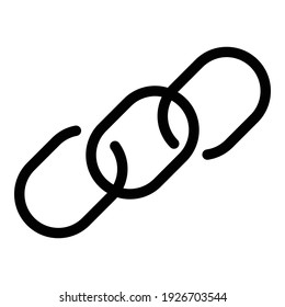 Url chain link icon. Outline url chain link vector icon for web design isolated on white background