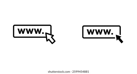 Url flat simple vector icons illustration set.