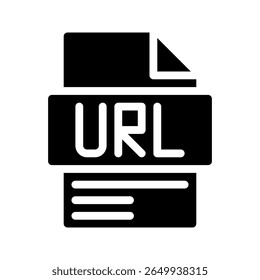 Url Glyph Icon. File Document icon is an abbreviation of the word Address of a website