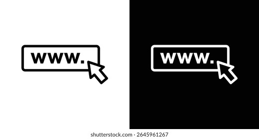Ícone de Url Vetor de logotipo de estilo plano. perfeito para designs de IU