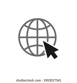 Url icon. Internet icon vector. Go to web icon symbol vector illustration
