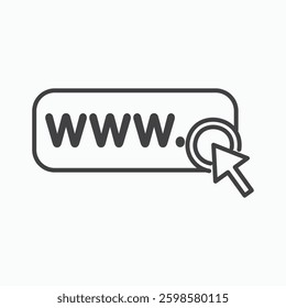 Url icon isolated on white background