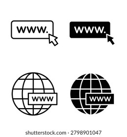 Url icon pack in black