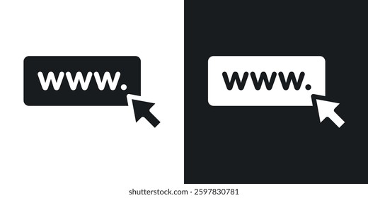 Url icon symbol collection on white background.