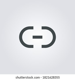 url Icon. url symbol isolated on Gradient background. Vector Illustration