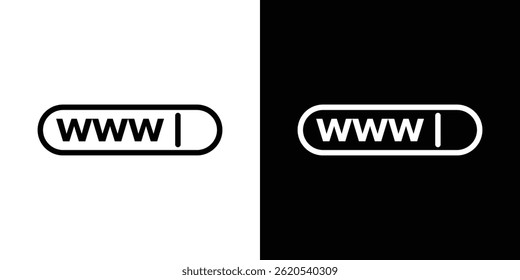 Vetor de ícone de URL, modelo de logotipo de ilustração em estilo moderno