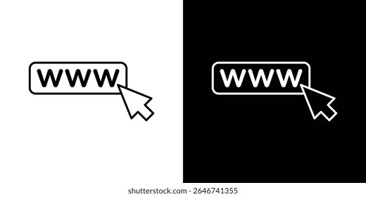 Url icon vector simple element illustration editable