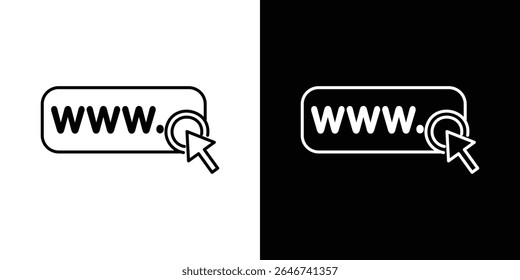 Url icon vector simple element illustration editable