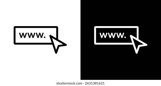 Vetor de ícone de URL para aplicativos da Web, de computador e móveis