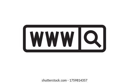 url icon. website icon. Go to web Icon in trendy flat style isolated on white background. Internet symbol.