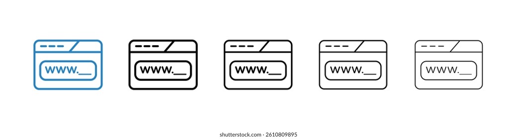 Url icons collection vectors for web ui