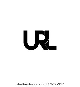 url letter original monogram logo design