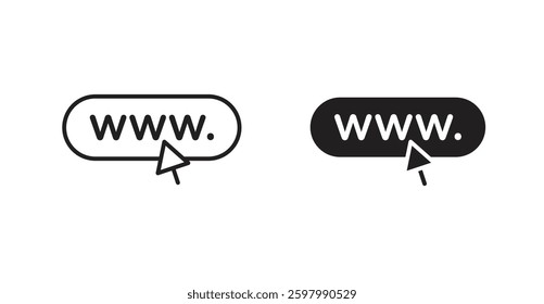 Url line icon vector set.